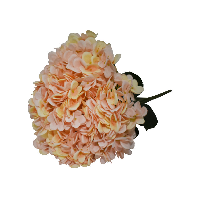 Faux bouquet d'hortensias à 7 têtes, Beige