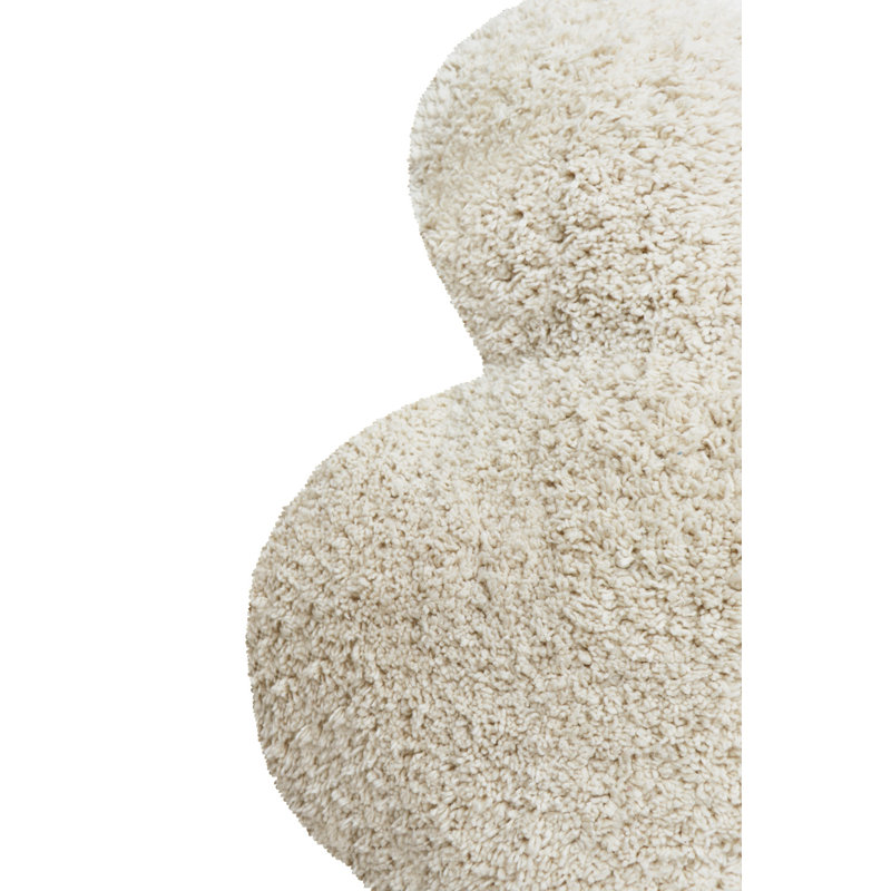 Clouds Cotton Blend Reversible Throw Pillow, Natural