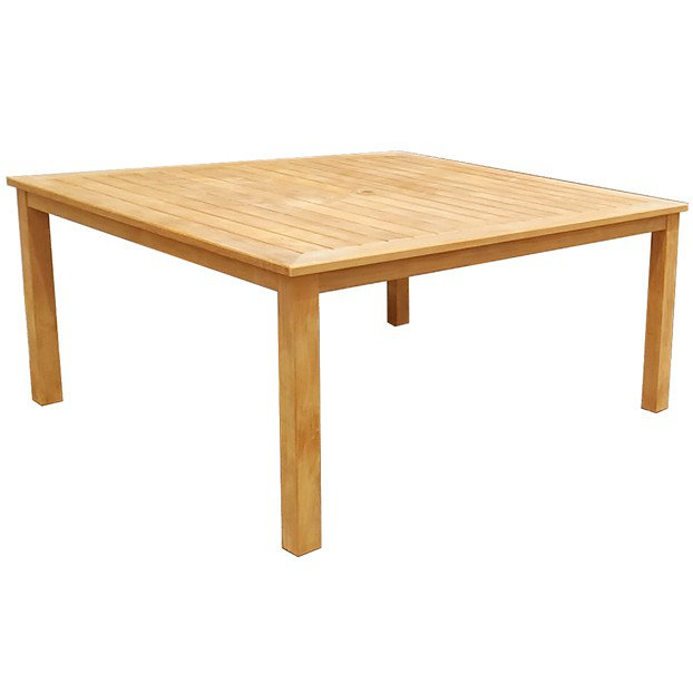 Newport Outdoor 9 - Piece Teak Dining Set, Natural/White