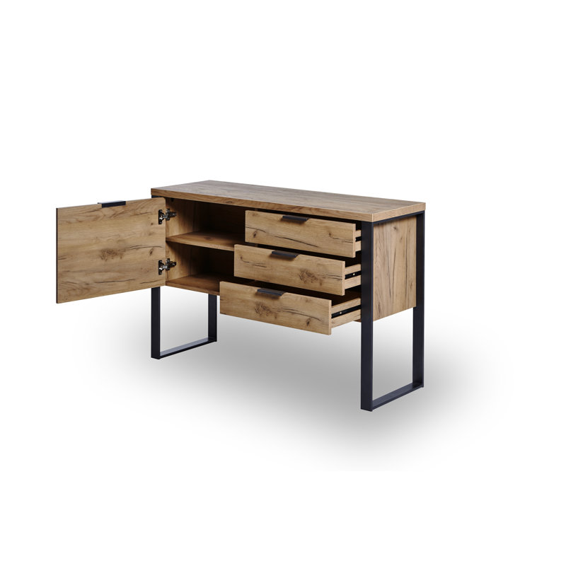 Apogee 119cm Sideboard, Light Brown/Black