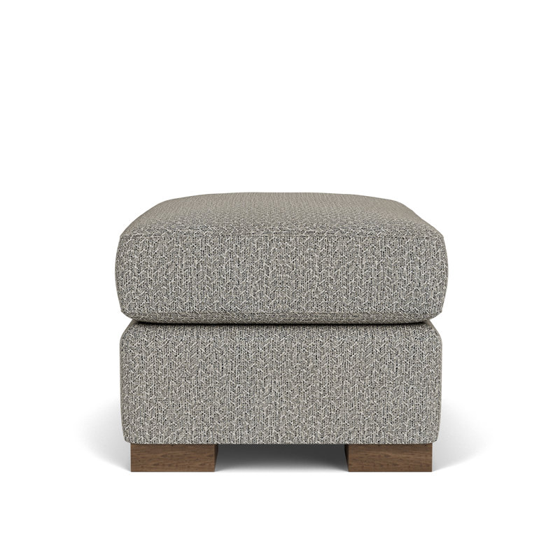 Square Ottoman, Dark Gray Polypropylene/Olefin