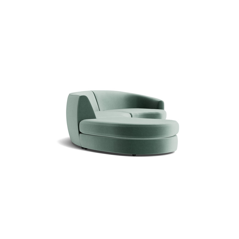 Giselle 3-Piece Right Arm Sectional, Performance Velvet - Jade