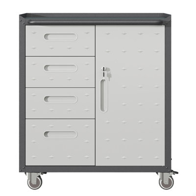 Sturdy Metal Tool Storage Cabinet With Wheels - Tool Storage Cabinet