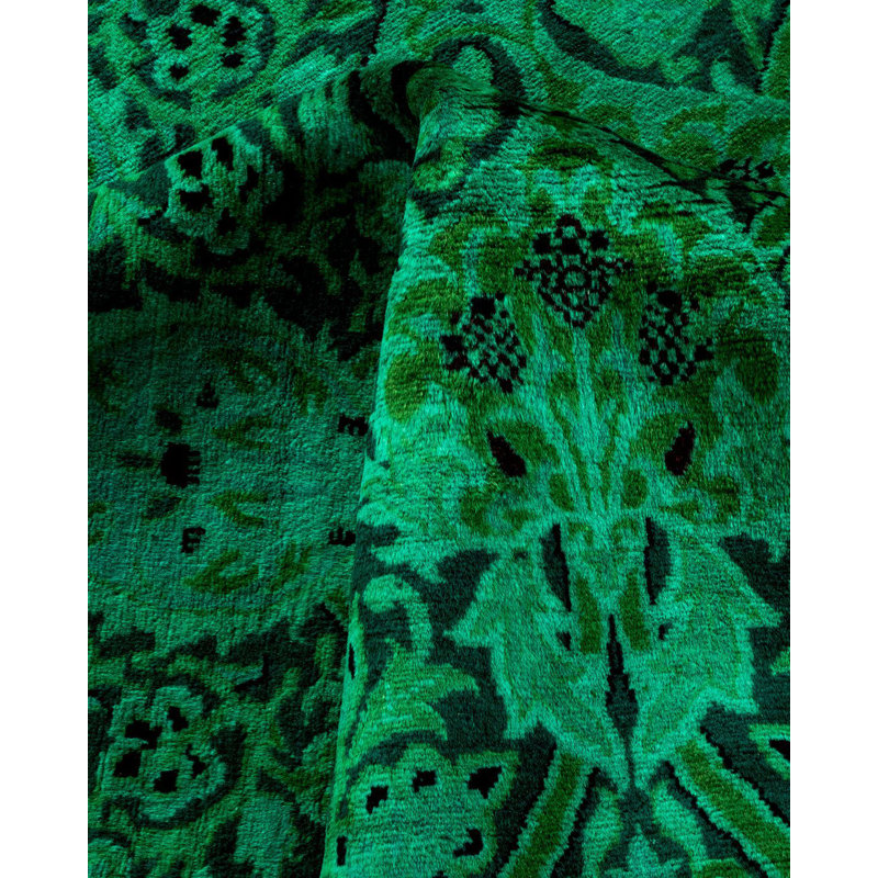 Tapis vert Mazzi, unique en son genre - fait à la main