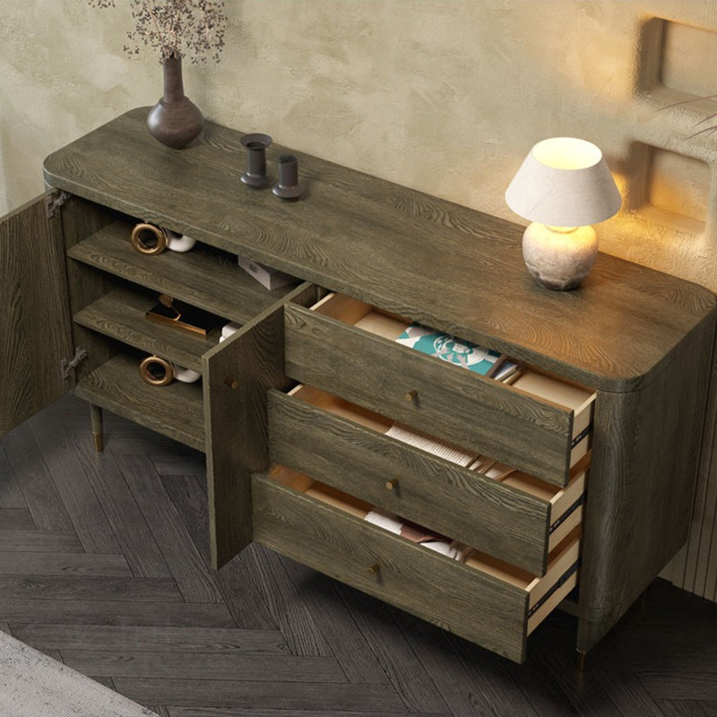Buffet de luxe rétro, Vert grisâtre