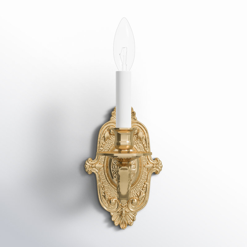 Anoeska Candle Wall Light, Polished Brass