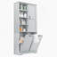 Armoire de rangement pour salle de bain avec tablette réglable, armoire autoportante avec panier à linge inclinable-791071739
