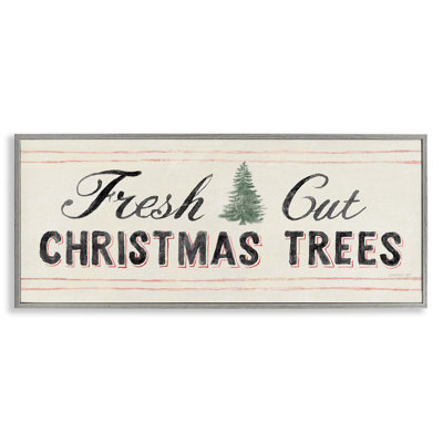 «Fresh Cut Christmas Trees», signe d'hiver rétro, art texturé par Danhui Nai