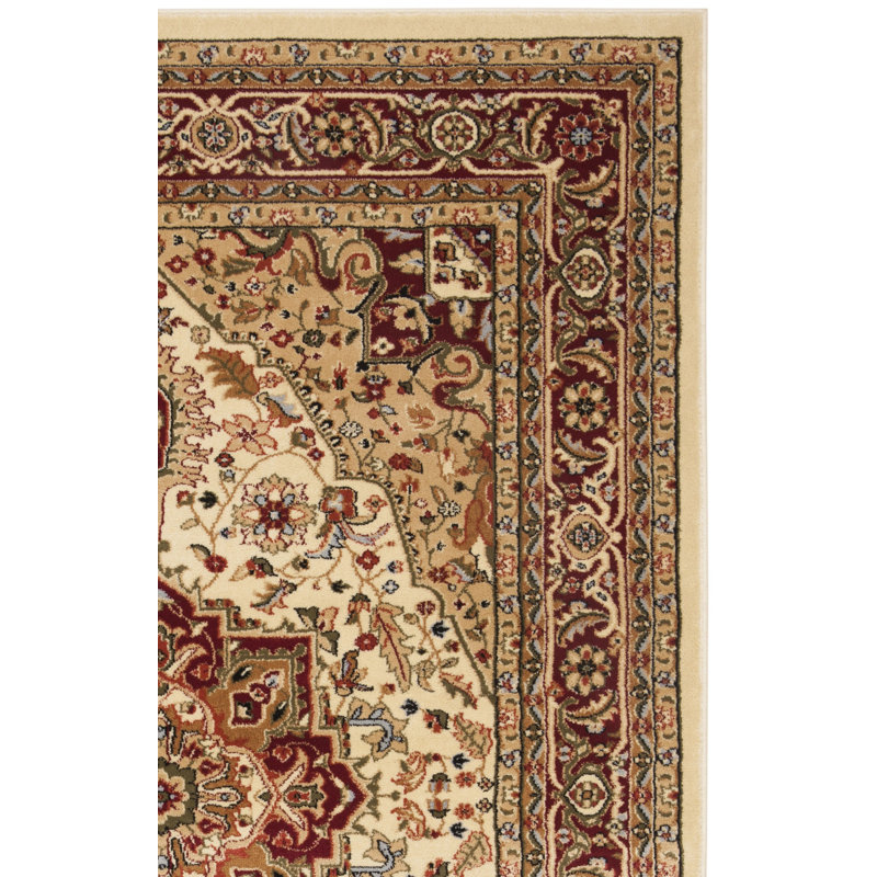 Klose Performance Oriental Rug, Rectangle 8' x 10', Ivory/Red