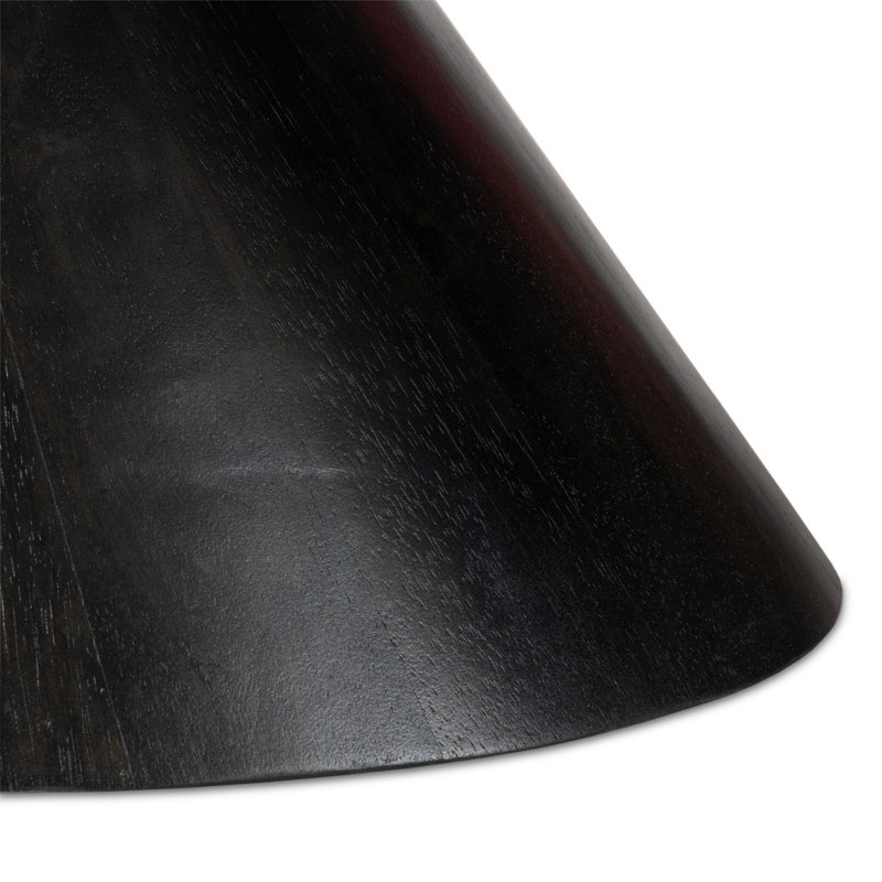 Bibianna Dining Table, Worn Black Parawood