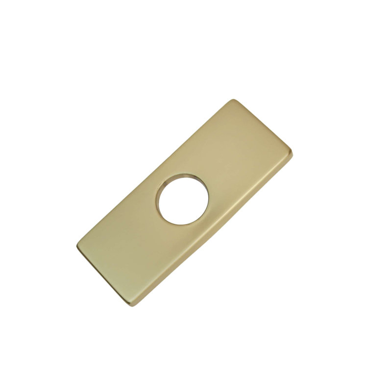 Stylish Single Hole Bathroom Faucet Plate, Brushed Gold