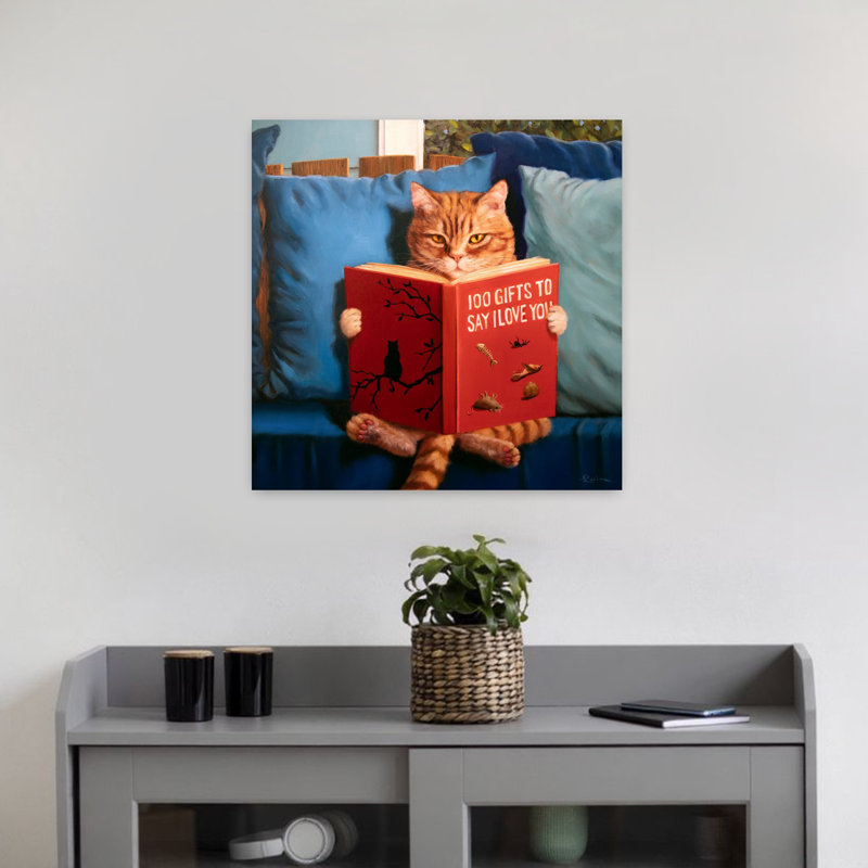 Amour, art urbain contemporain, chat, H 18 po x l 18 po