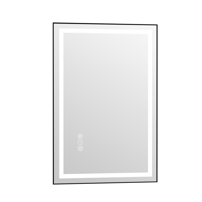 Miroir de salle de bain / meuble-lavabo en verre trempé avec DEL , 24" x 36"