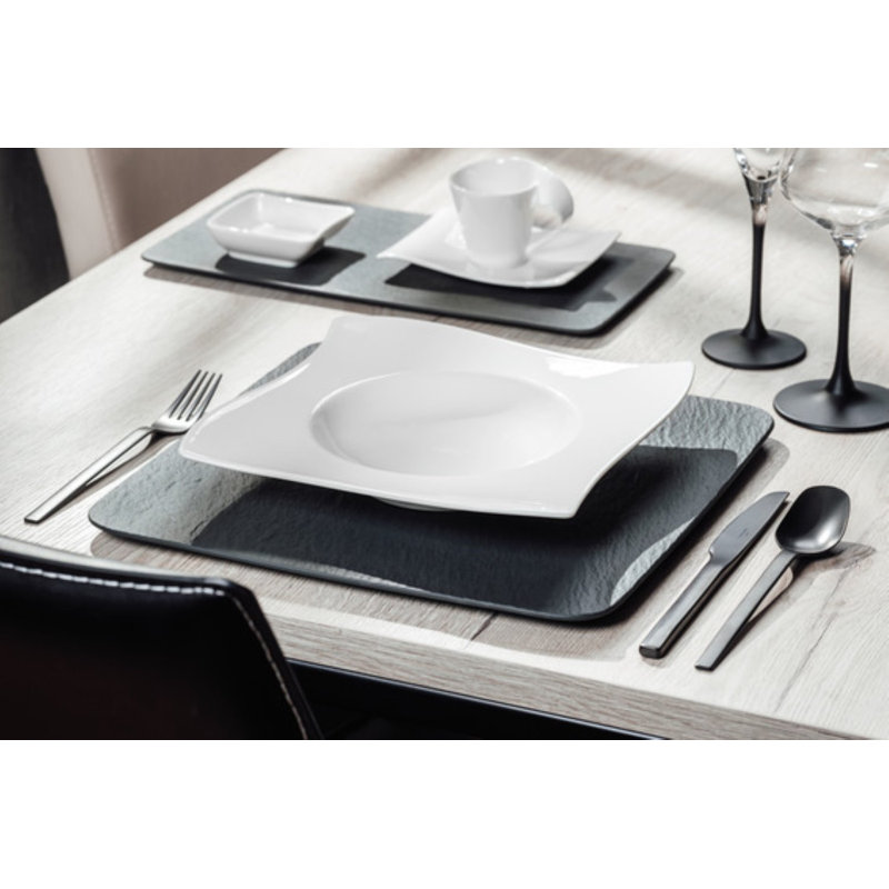 Villeroy & Boch Manufacture 12.75" Buffet Plate Square, Black