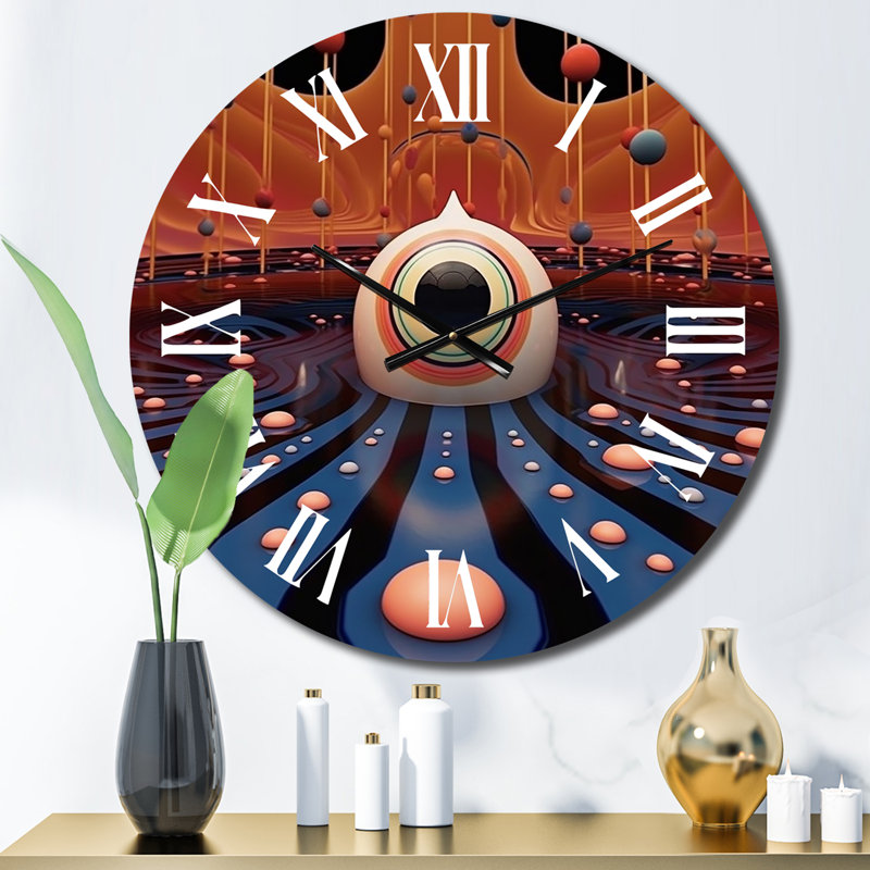 Daigon - Horloge murale paysage abstrait, Petit