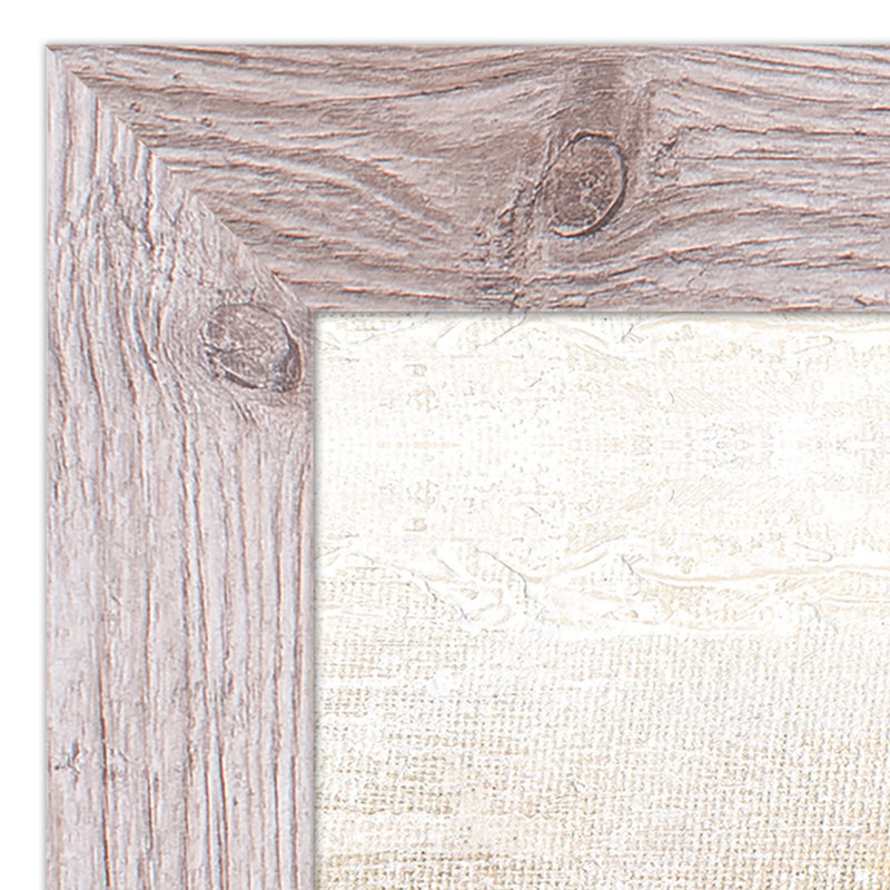 Paysage d'arbre neutre - Peinture, H 24 po x l 36 po x P 0,75 po, Cadre photo blanc en acrylique