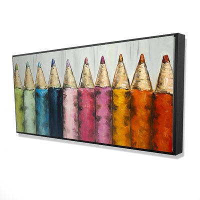 Colouring Pencils Print On Canvas