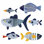 " Patterned Fish II " by Victoria Barnes Painting Print