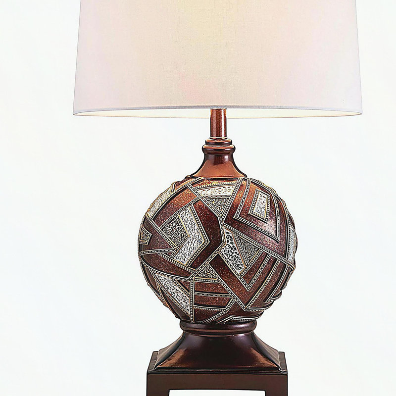 29.75" Tall Polyresin Table Lamp, Polymosaic design