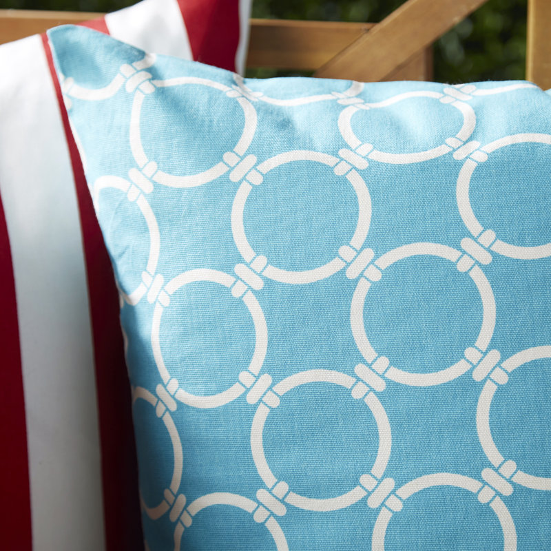 Bechet Reversible Throw Pillow, 18" x 18", Sky Blue, Does Not Apply