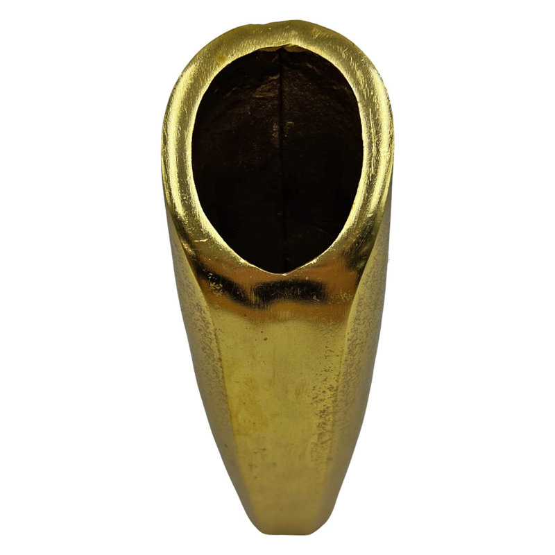 Keyly Handmade Aluminum Table Vase, Gold