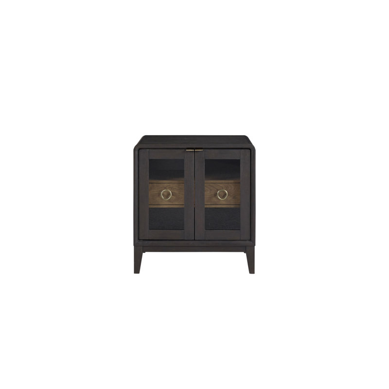 Table de chevet en verre