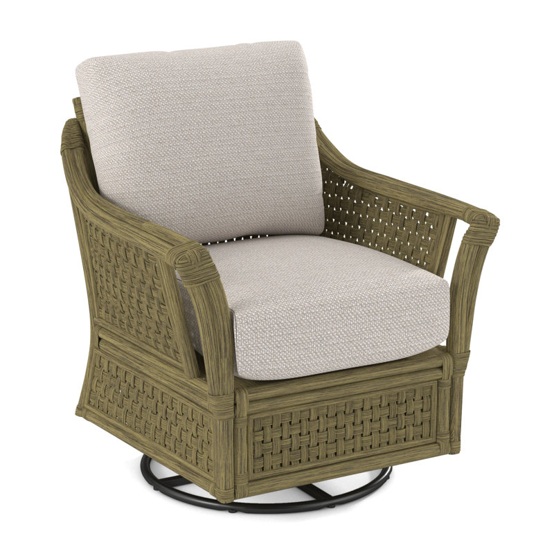 Fauteuil pivotant large de 32 po Boca, Performance texturée blanche; 0865-91, Laiton