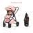 Baby Stroller 2-in-1, Reversible Seat High Landscape Pram for Newborn to Toddler, Foldable Infant Stroller, Adjustable Canopy, Includes Diaper Bag & Foot Cover, 0-36 Months-125522428