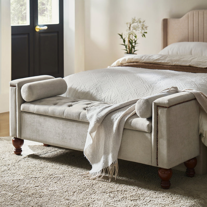 Banc de rangement Delor Traditional, Linen