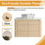Ensemble de meuble-lavabo mural simple 30 po avec lavabo en céramique Greythor, ensemble de meuble-lavabo simple 30 po avec plateau en pierre reconstituée-354114336-362577416