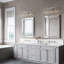 Grande applique pour meuble-lavabo en chrome poli 4 lumières avec verre soufflé à la bouche-1877100357-1877100356