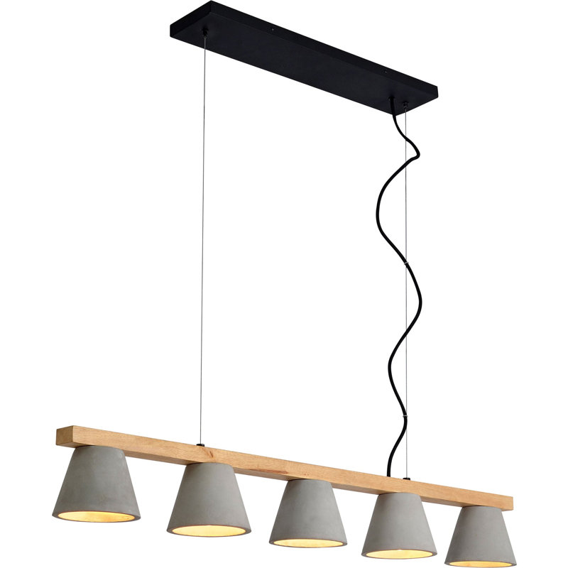 Luminaire suspendu linéaire à 5 lumières pour îlot de cuisine London