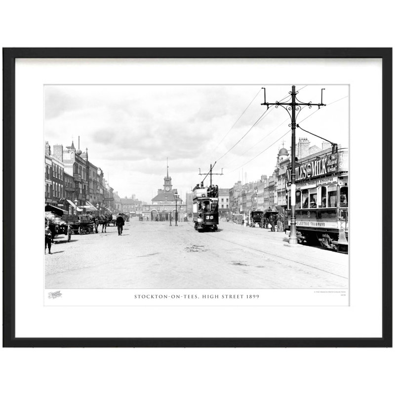 Stockton On Tees, High Street 1899 - Single Picture Frame Print, 45cm H x 60cm W x 2.3cm D