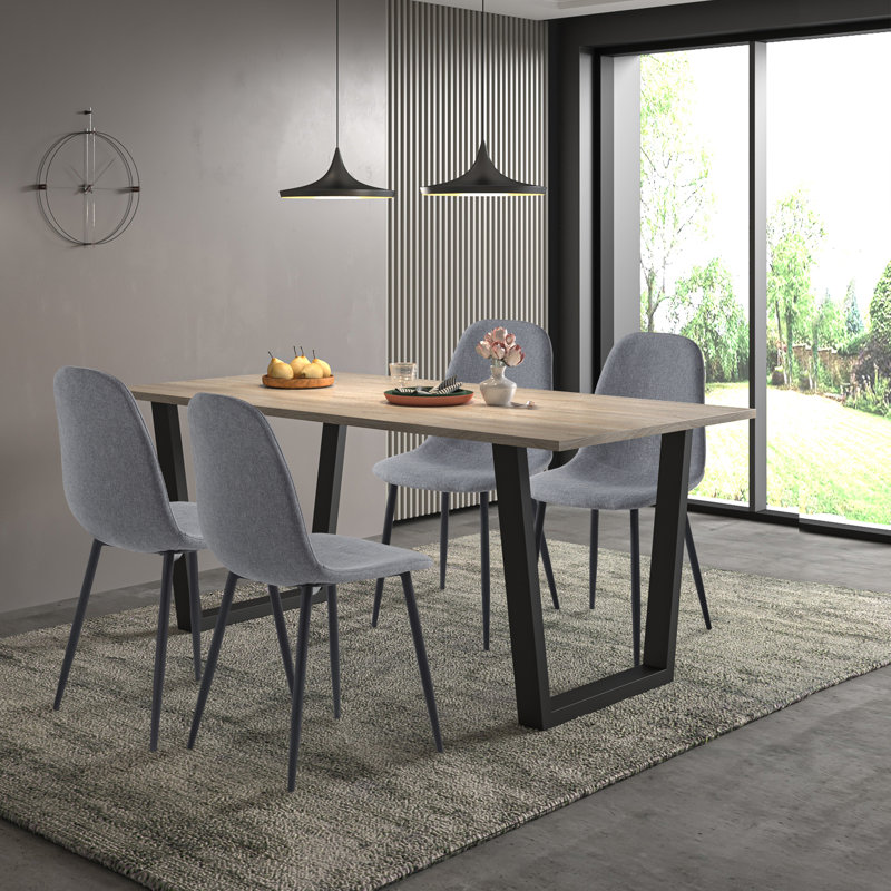 Antigua 4 - Person Dining Set, Grey