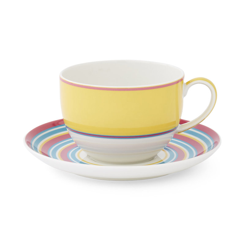 10 Oz Breakfast Cup & Saucer, Yellow