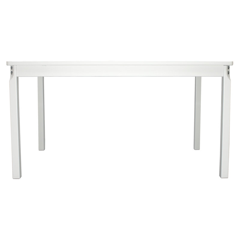 Ardilla Rectangular Pine Outdoor Dining Table , 195.58cm cm W 342.9cm cm D, White