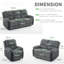 Reclining Sofa Sectional Recliner Plush Corduroy Couches Set Sofa-311975289