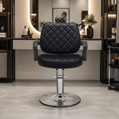 Fauteuil de coiffure hydraulique noir