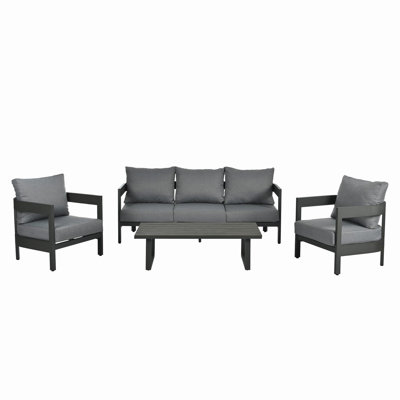 Ballet 4-Piece Outdoor Conversation Set With Cushions