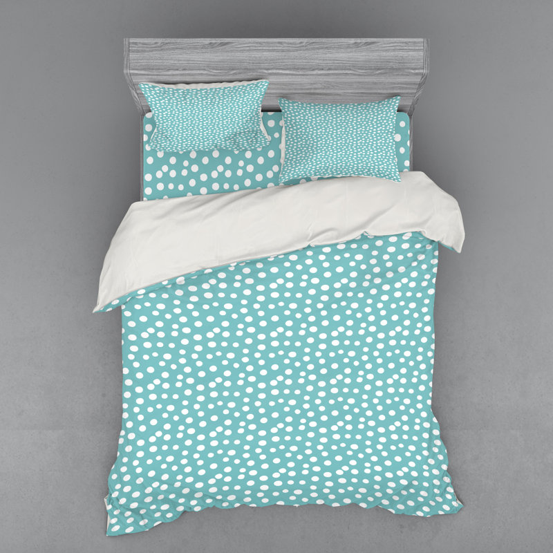 Ensemble de housse de couette en microfibre Teal, Housse de couette grand + 3 pièces supplémentair