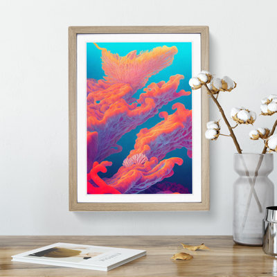 The Beauty of Coral Reef 1 Piece Single Picture Frame Wall Art