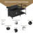 Outdoor Grill Cart For Big Green Egg With Storage Box And Trash Rack