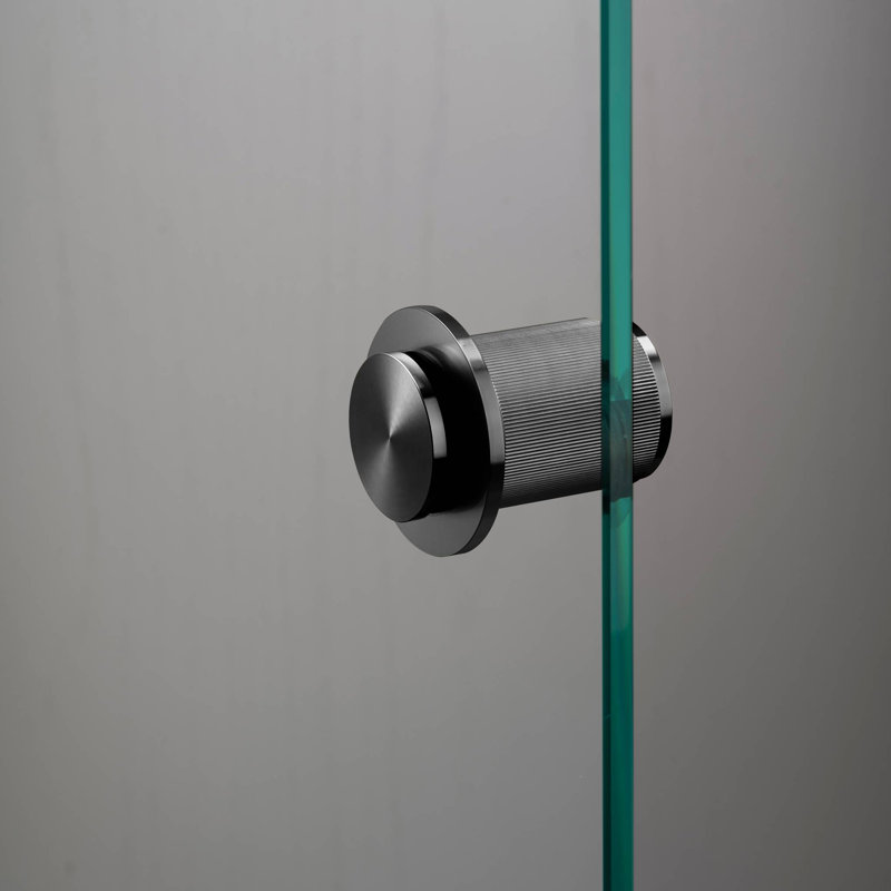 Cylindrical Knob with Round Rosette, Gun Metal