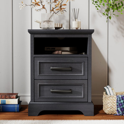 45.8cm W Manufactured Wood Bedside Table