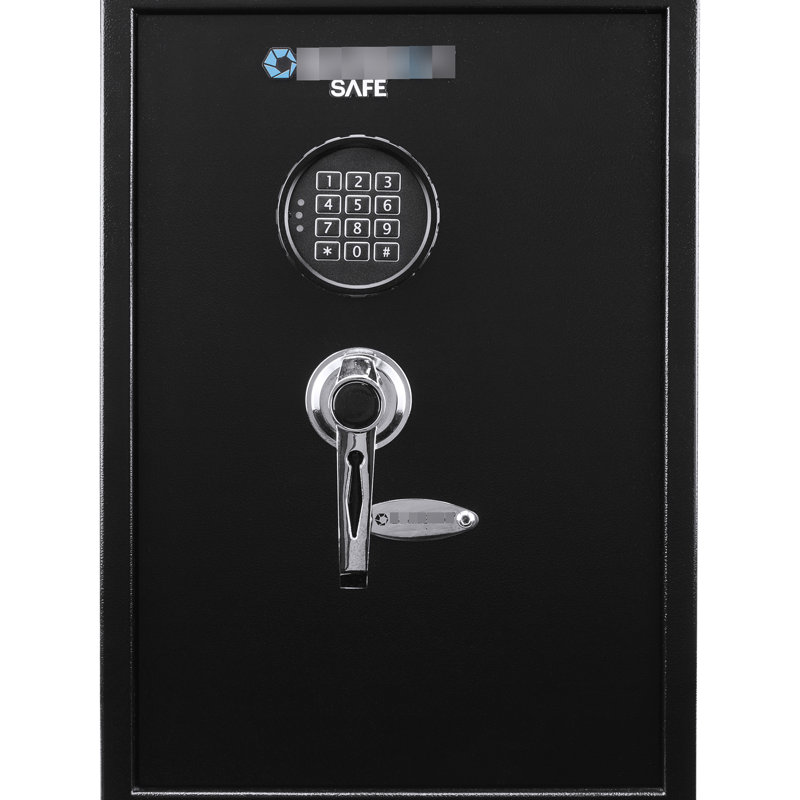 1.45 Cubic Ft Black Steel Safe With Digital Keypad And Lock Out Protection Large Safe, Black, Electronic Battery Alert System