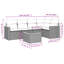 Ensemble de canapé modulaire en rotin PE 6 pièces Vidaxl-114254010