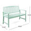 Banc en bois de couleur menthe pour une ambiance chaleureuse et accueillante intérieure et extérieure