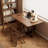 Solid Wood Foldable Dining Table & 4-Chair Set with Integrated Chair Storage – Compact Multi-Use Dining & Workstation for Small Spaces