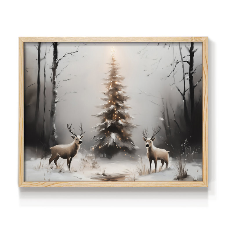 Art de Noël - DCCCLI - Reproduction encadrée - Restickable, H 8 po x l 10 po, Naturel