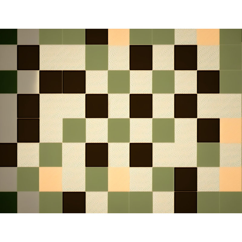 Polyester Comforter, Twin Comforter, Brown/Green Checkered